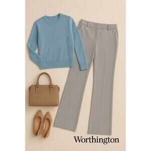 Worthington Modern Fit Light Gray Dress Pants Sz. 18